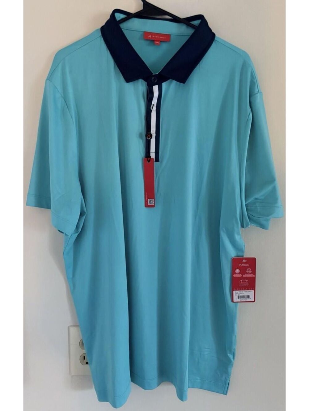2XL - Men - REDVANLY Monroe Polo Curacao (NWT)